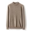 100 Pure Cashmere Shirt Solid Color Flat Semi-turtleneck Sweater Basic Knitting Men