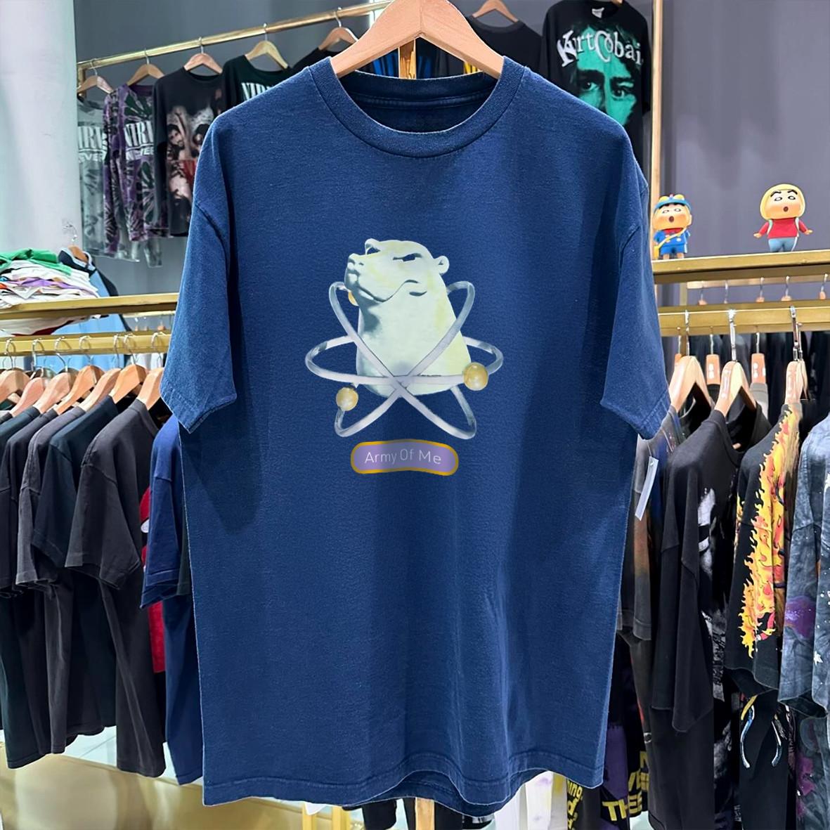 90s Bjork Army Of Me Aged Navy T-Shirt S XL