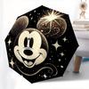 Mickey Mouse Sparkle Themed Automatic Opening and Closing Folding Umbrella, Reinforced 8 Ribs, Compact Travel Design, Fashionable Folding Um
