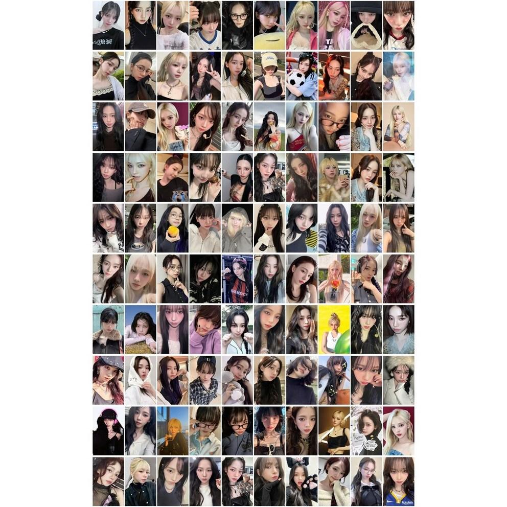 AESPA fotokortvarer heiekort Yu Ji-min, Ning, Kim Min-jung, GISELLE samling fotokort 100 ark, ingen duplikater