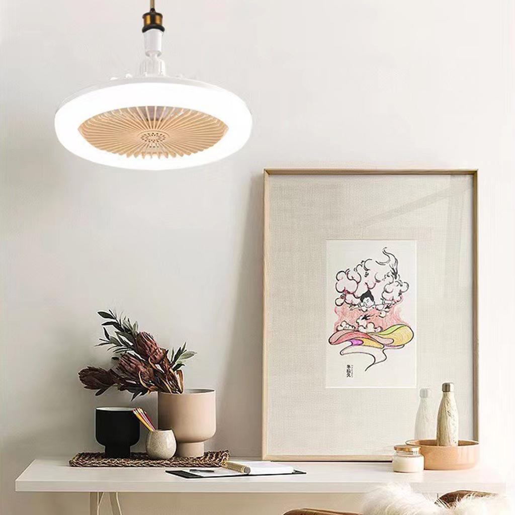 Fan Lamp Dining Room Living Room Bedroom Mute Ceiling Model Ceiling Fan Light Three Wind Speed Home