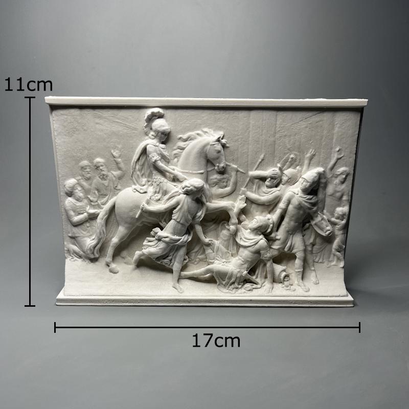 

Roman Warrior Stereoscopic Printmaking Figures Relief Plaster Statue Desk Decoration Characters Sculpture Room Aesthetic Decor