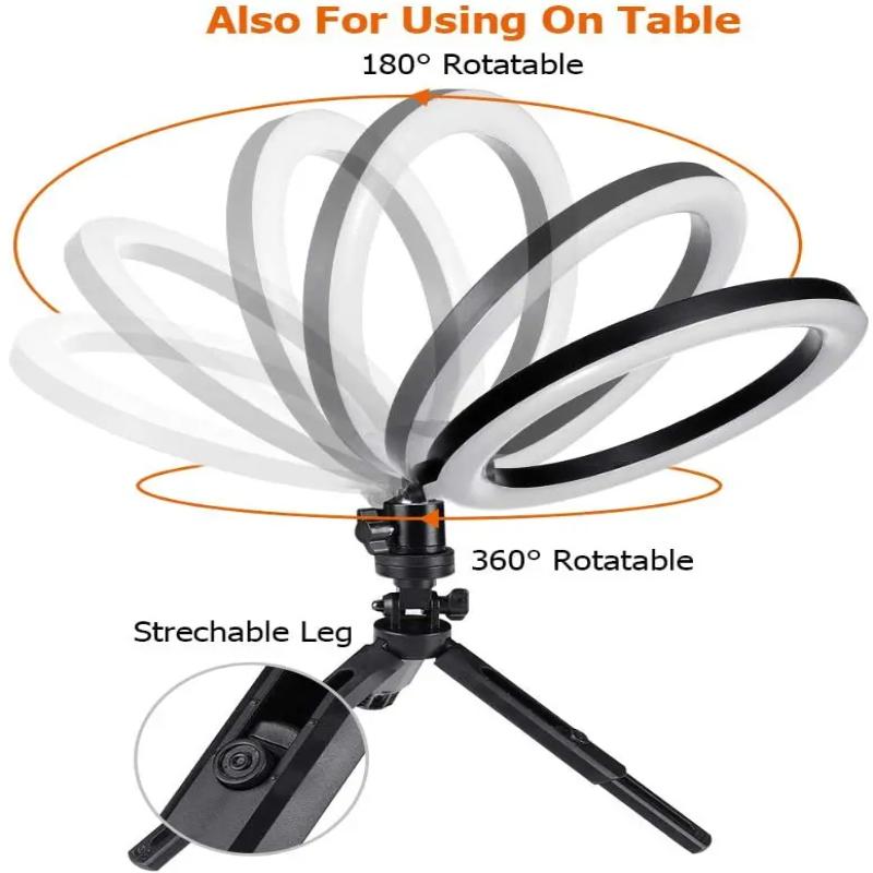 1 Set Dimmable Led Lamp Photography Ringlight 26Cm Led Selfie Ring Light For Phone Video Live Fill Lamp Photo Studio Ring Light