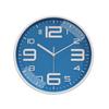 Plastic Analog Wall Clock, Quartz Movement, Silent Sweep, Bold Numeric Time Indicator, Decorative (30 Cm X 30 Cm, Sea Blue)