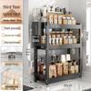 Countertop Kitchen Storage Rack for Spices and Sauces - Organize Oil, Salt, Vinegar, and Soy Sauce
