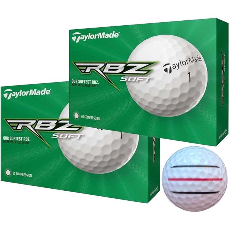 

[Hapiraki_Golf Line] taylor made golf ball RBZ SOFT soft With line (2 dozen white_3 lines)