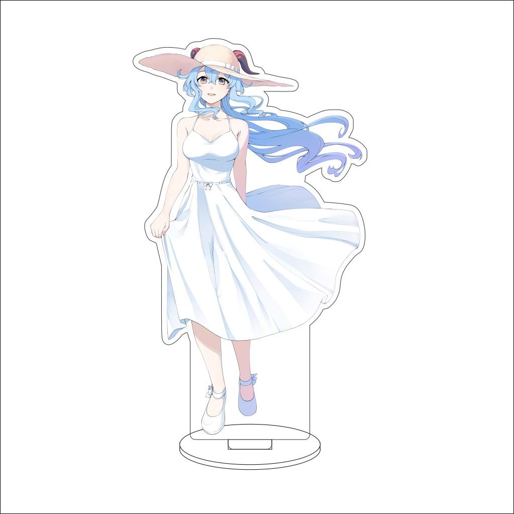 16CM Anime Genshin Impact Cosplay Acrylic Stand Ornaments  Ganyu Figure Stand Halloween Gifts