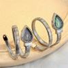 Water Drop Headed Wristwatch Bracelet Stainless Steel Strap Snake-shaped Band Watch  Women's Watch
