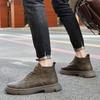 Fashion Classic Brand Men's Workwear Boots Thick Soled Wear-resistant Men's High Top Shoes High-quality Genuine Leather Casual Shoes