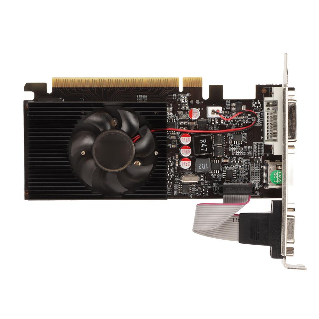 GT610 1GB DDR3 64bit Graphics Card Support DVI VGA HD Multimedia Interface PCB Gaming Graphics Card with Cooling Fan