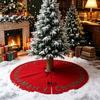 Plush Fabric Xmas Tree Mat Thick Material Holiday Tree Decor Christmas Tree Skirt  Party
