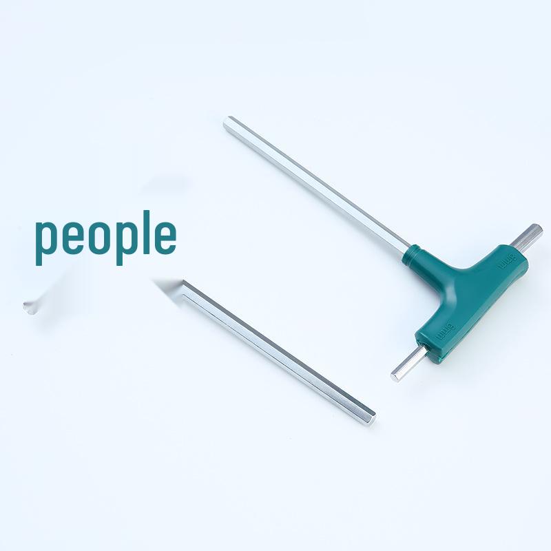 3-in-1 T-Handle Allen Wrench with Plastic Handle - Multi-Functional Flat Head Hex Tool