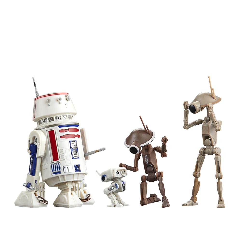 Star Wars Black Series Collectible and the Mandalorian Mechanical Droid 4-Pack Figures R5-D4, BD-72,