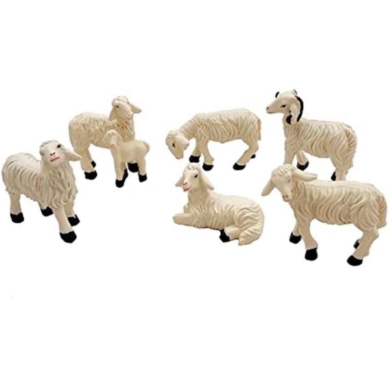Miniature Garden Figurines Garden Sheep Statues Outdoor Decor Garden Art Outdoor for Fall Winter Garden Decor