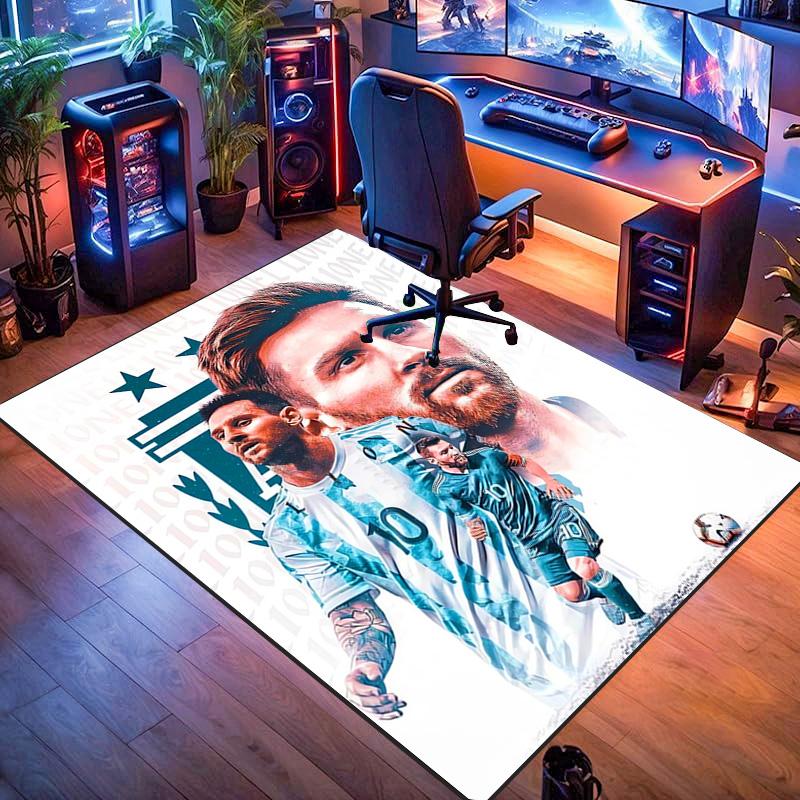 Ziel Messi: Triumph Rosa Teppich Fußmatte Druck Schutzpolster Kunst Badezimmerteppich