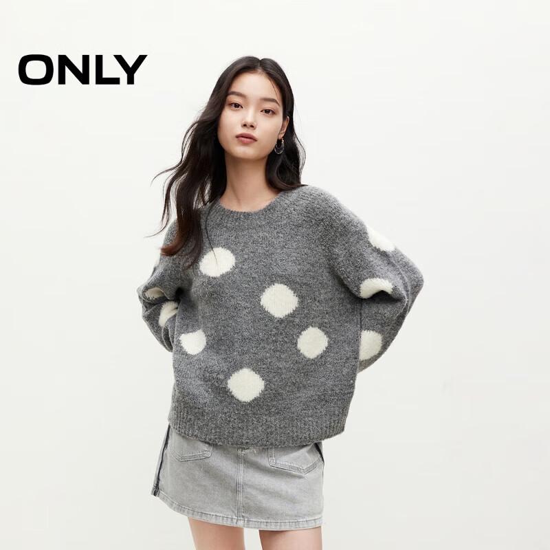 

ONLY Women s 2025 Summer Polka Dot Wool Blend Knit Sweater S
