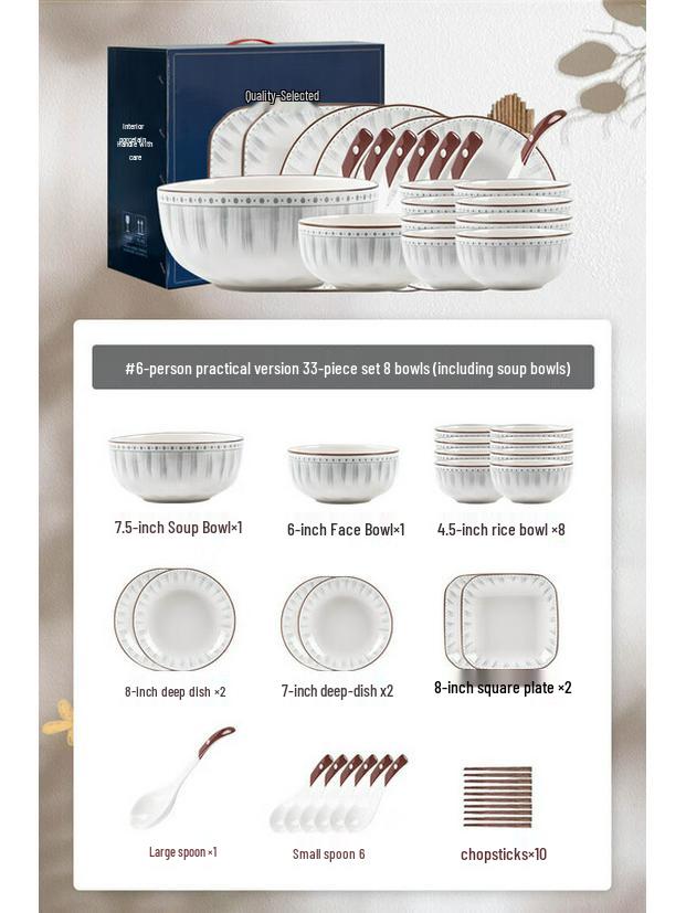 

Mod Lanka 33-Piece Porcelain Dinnerware Set