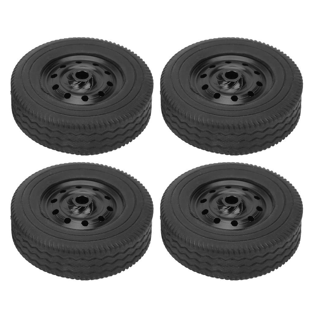 4Pcs RC Wheel Remote Control Tires Rubber Aluminum Alloy Accessories for WPL D12 Car
