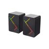 PC Computer Stereo Speaker RGB Gaming Speakers - USB Powered 2.0 Channel Stereo Sound System with Colorful LED Lights
