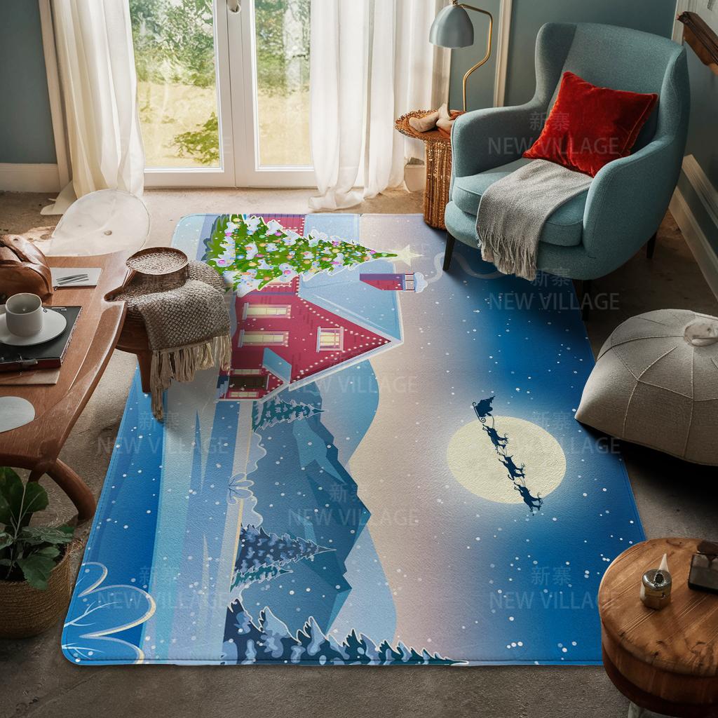 Koberec ke vchodu do domu Rohožka ke dveřím do domu Obývací pokoj Vana Koupelna Protiskluzové koberce s absorpcí vody vana Veselé Vánoce zima