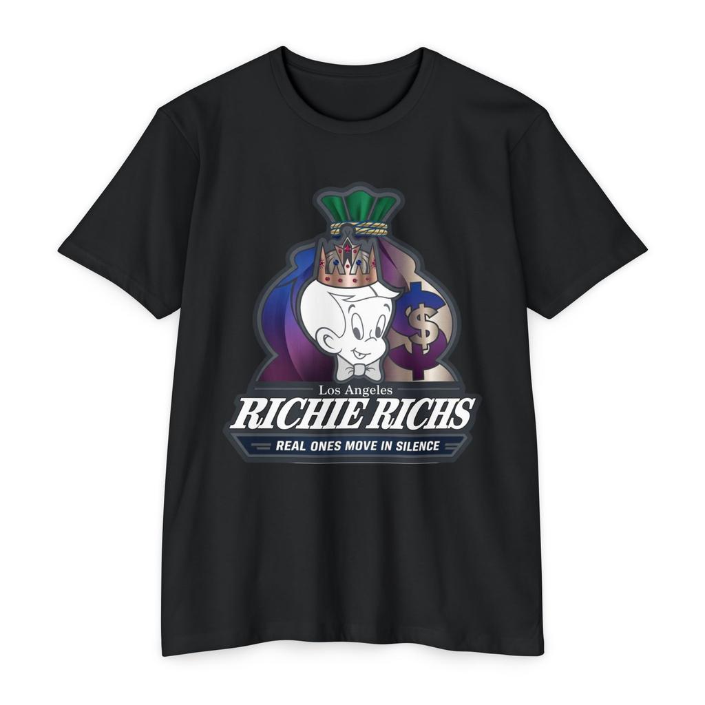 Richie Richs logo tee T-Shirt | Los Angeles money mascot graphic