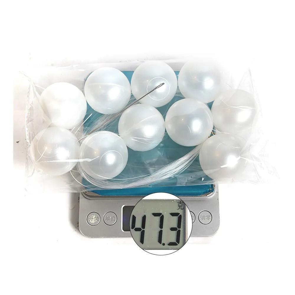 10pcs Elegant 5.5cm/8cm Faux Large Pearl Plastic Round Pearl Beaded Garland White Ball Pendant Wedding Backdrop