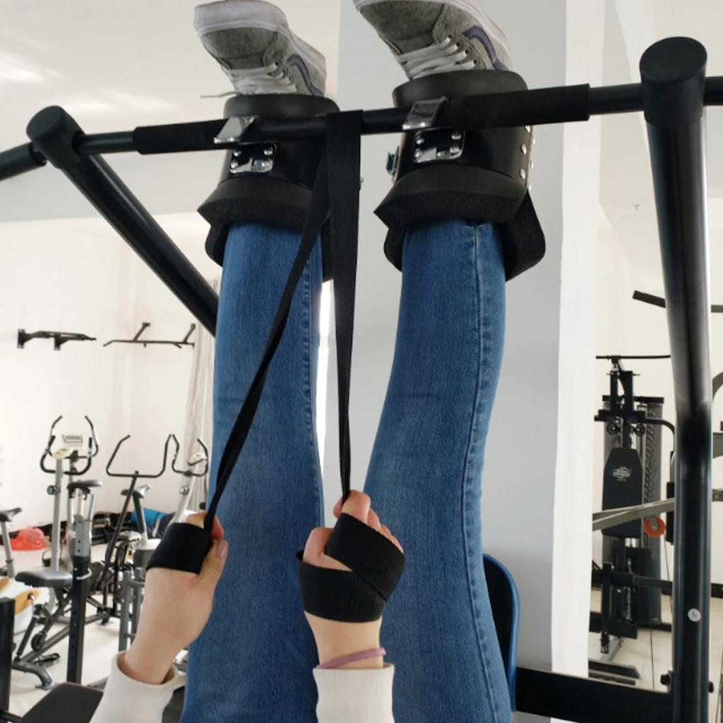 Pair of Hanging Pull Up Boots Anti- Inversion Hang Up Boots for Home Gym Fitness Neck Back Pain Relief Upside Down Shoes