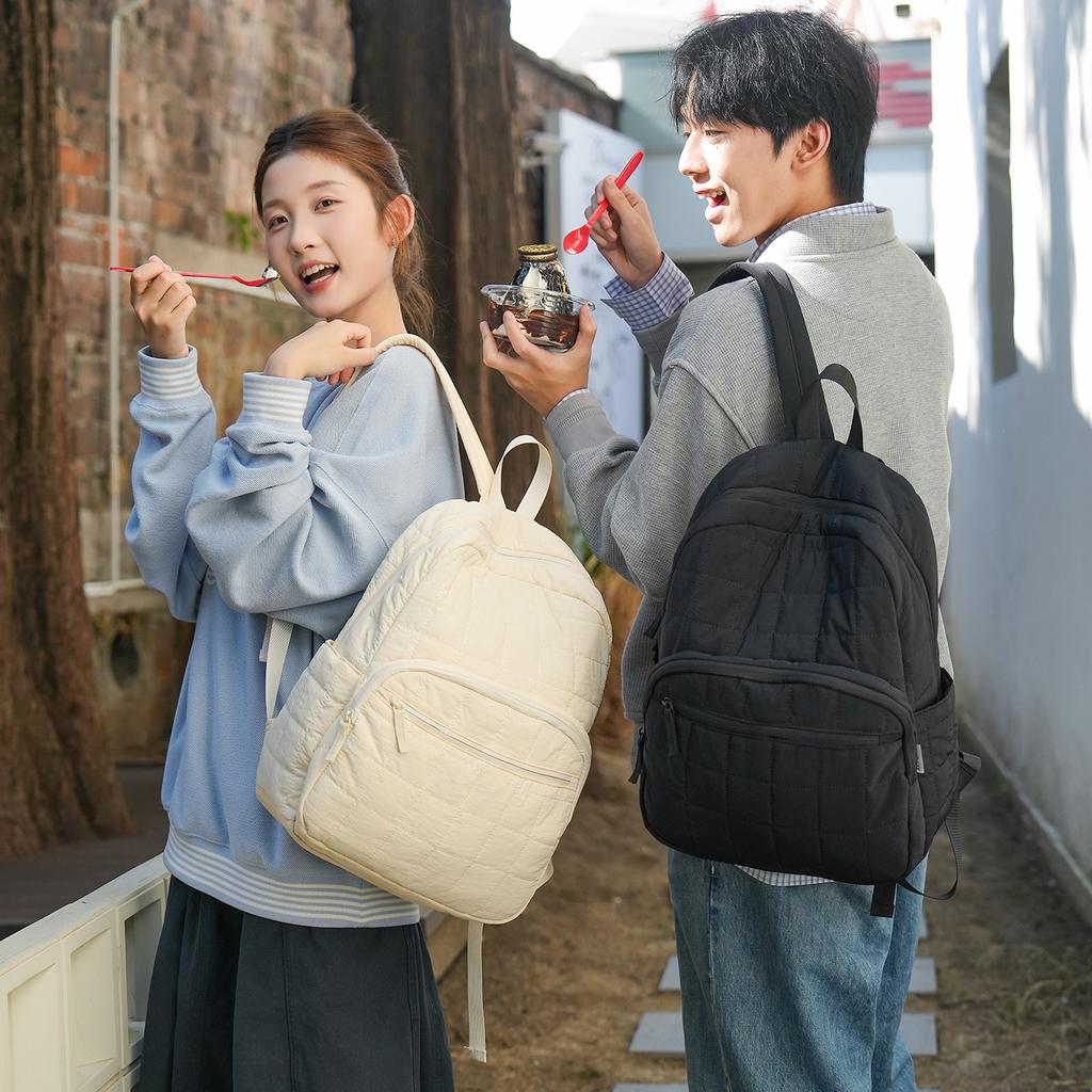 Schultasche Herbst und Winter neuer Rucksack personalisierter origineller Daunenjacken-Rucksack große Kapazität Pendler-Computertasche Freizeit Schüler-Schultasche