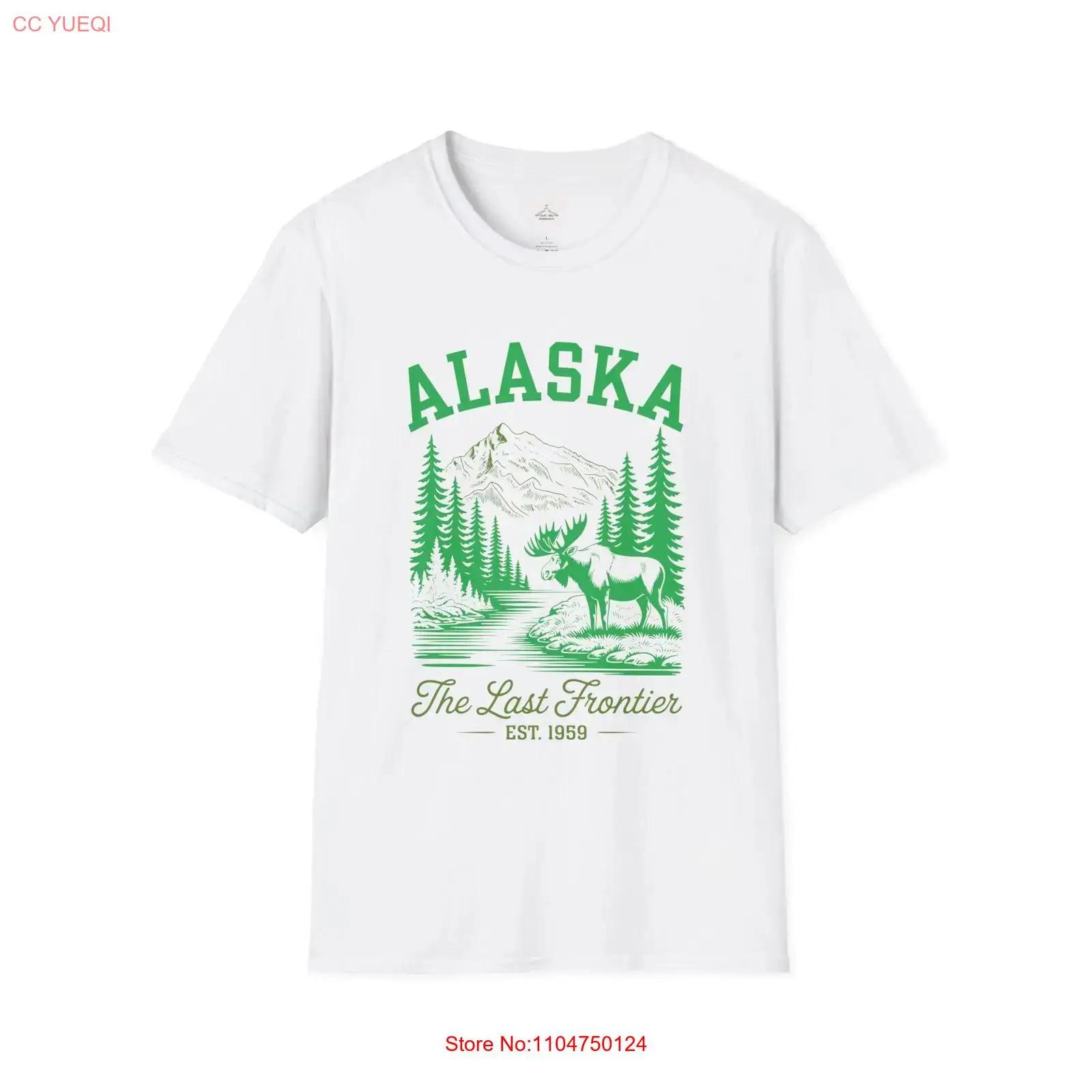 

Alaska The Last Frontier T Shirt Vintage Hiking Travel vintage Washed Comfortable Breathable designer clothes fashion Versatile 5XL різнокольоровий