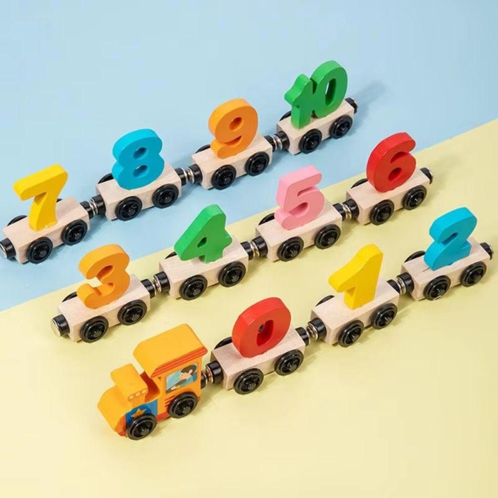 Fruits/Dinosaur Montessori Number Train Set Educational Magnetic Digital Train  Toddler