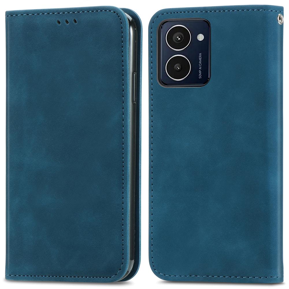 

Для HMD Pulse Pro Кожаный чехол с держателем для карт Магнитная адсорбция Чехол для телефона Dark Blue