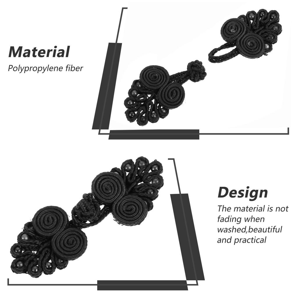 10Pcs Elegant Chinese Traditional Buttons for Cheongsam Suits Hanfu Tai Chi Outfits Fine Craftsmanship Decorative Sewing