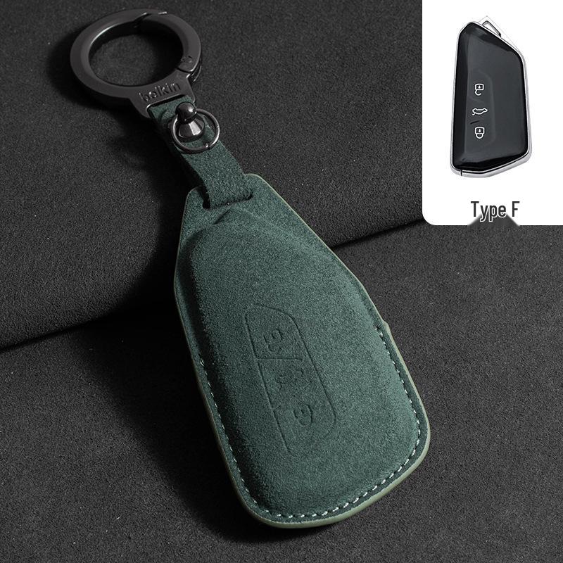 Volkswagen Suede Key Case: Fits Touron, Tayron, Tiguan L, Sagitar, Lamando L, Magotan, CC, ID4 - Full Coverage.