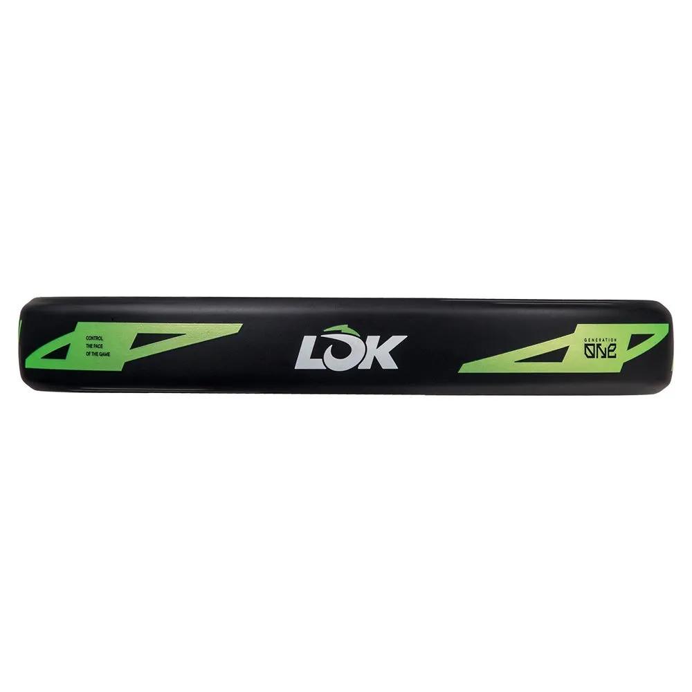Lok Easy Flow 2024 padel racket 361-365g black and neon green