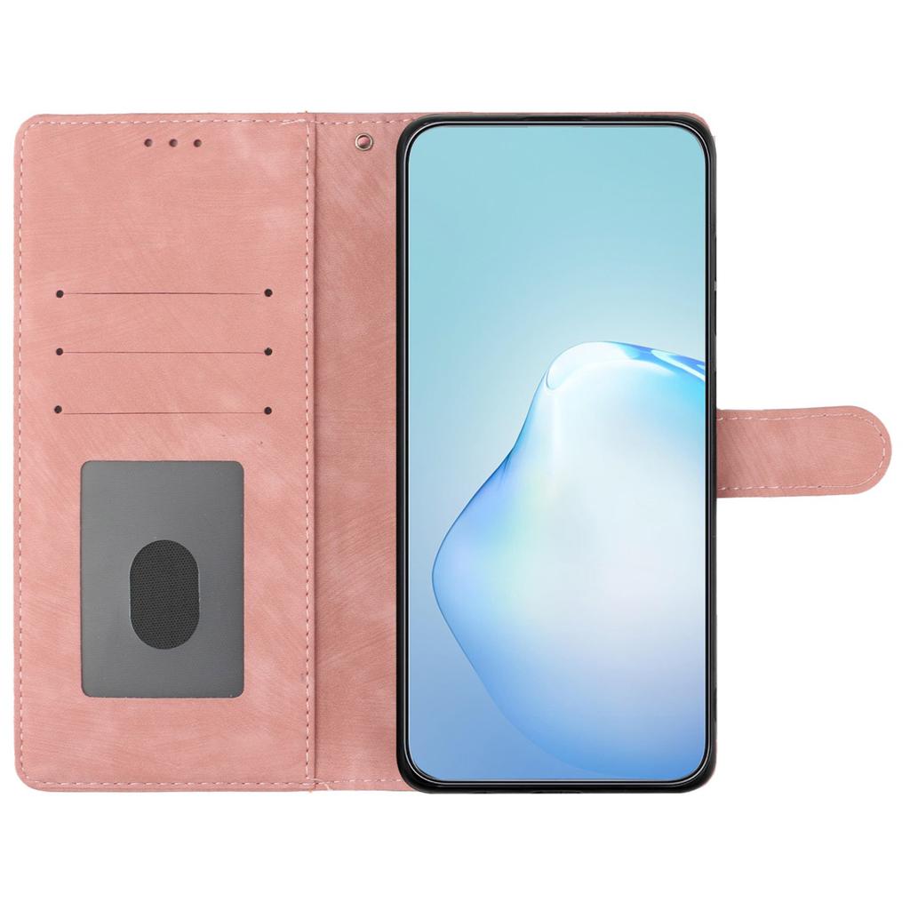 For Motorola Moto G55 5G Case with Card Clots Skin-Touch PU Leather Phone Cover Stand