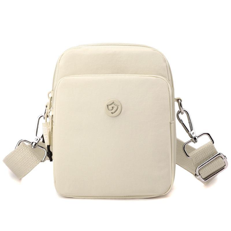 Casual Messenger Bag Women's Solid Color Vertical Small Bag Nylon Cloth New Fashion Mother Shoulder Bag Multi-layer Small Square Bag