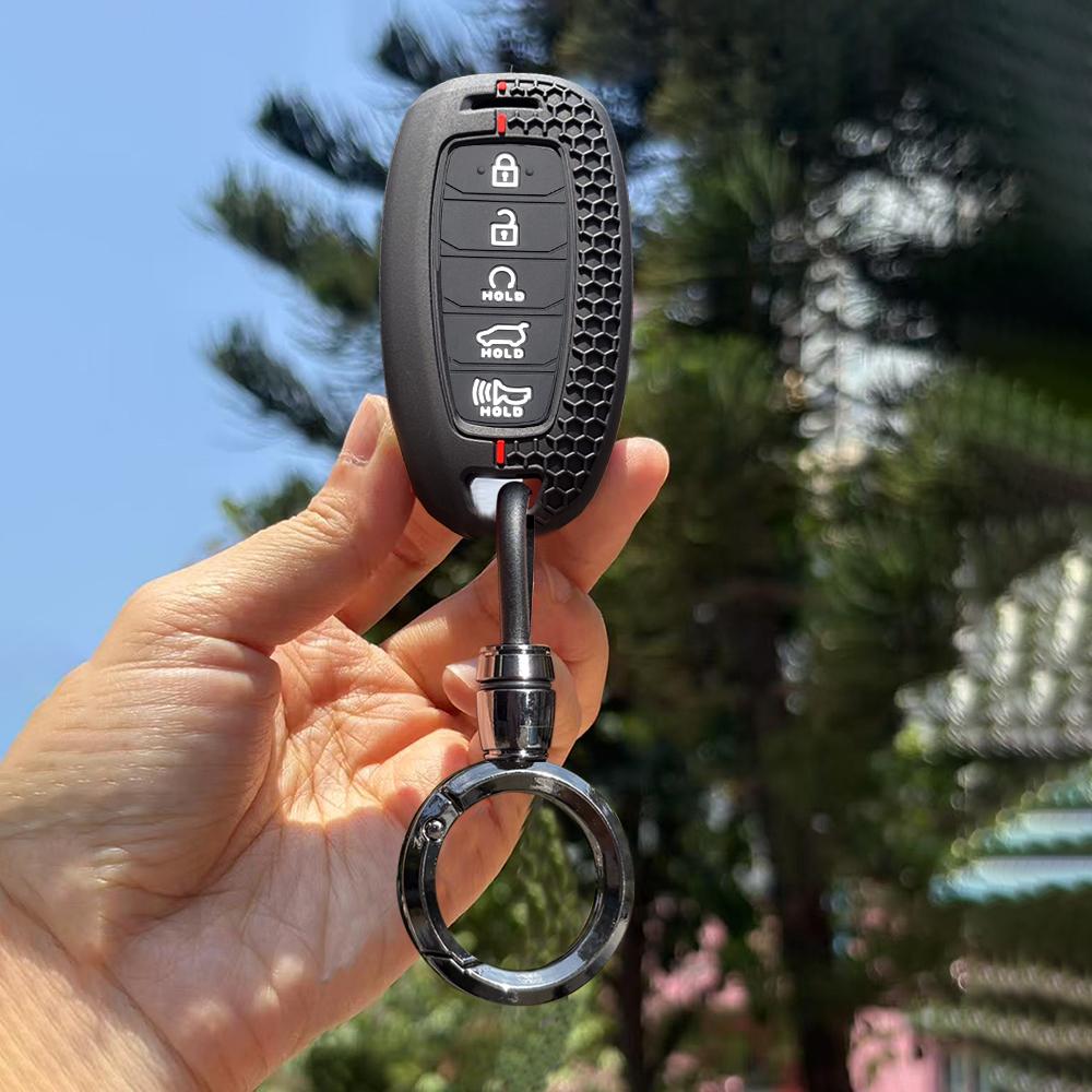 Key Case Cover For Hyundai Creta I20 I30 IX35 IX25 Elantra Grandeur Accent Solaris Sonata Palisade Kona Keychain