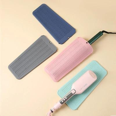 BEPAN Silicone Hair Curling Wand Cover Hair Straightener Storage Bag Hairdressing Curling Iron Insulation Mat Heat Resistant Pouch