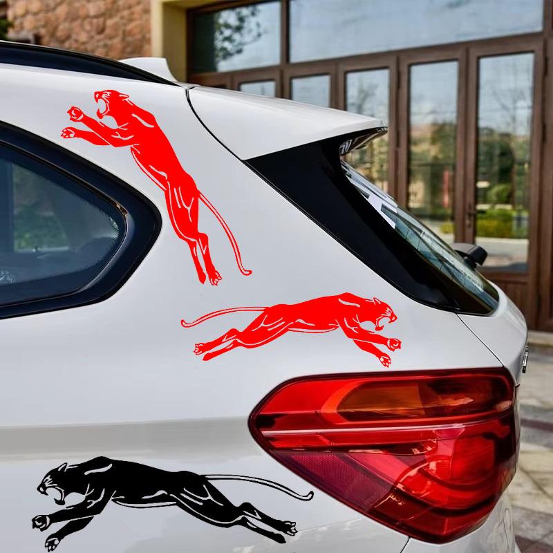 Car Sticker Black Panther Car Sticker Set Waterproof Decal for Vehicle Body, Window & Bumper Racing Style Decoration Decals