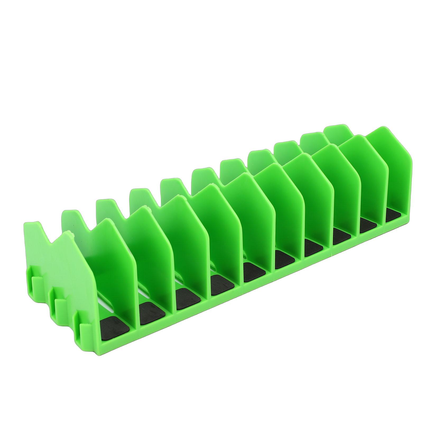 Органайзер для плоскогубцев на 10 слотов, стойка для хранения гаечных ключей, отверток, кусачек для ящика для инструментов, зеленый