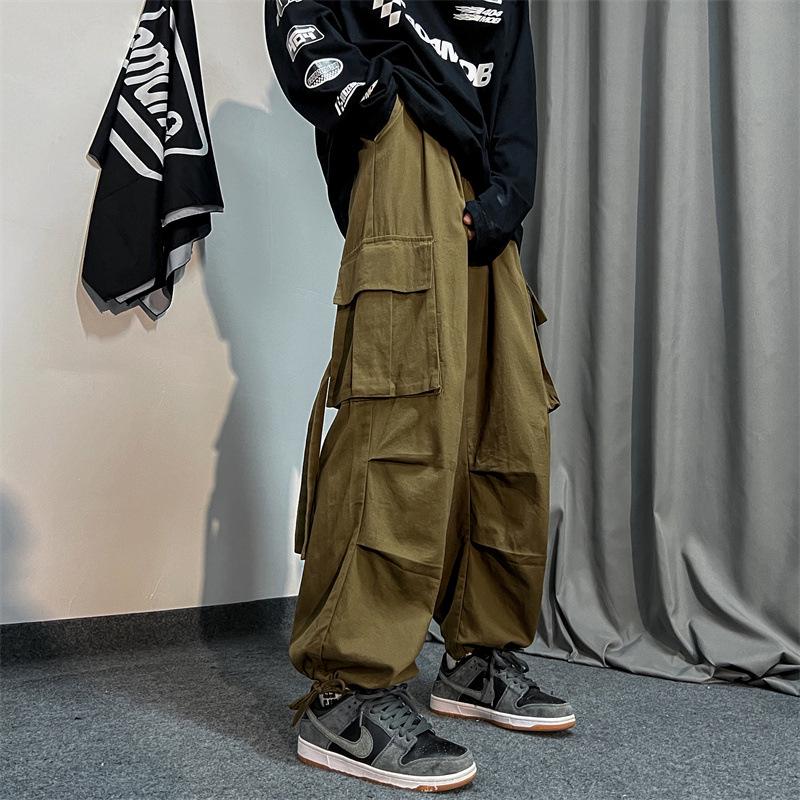 Men's Korean Harajuku Wide-Leg Sportswear Trousers