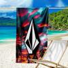 Beweis Strandtuch mit einem V-VOLCOM LOGO1 Muster - weich, saugfähig, schnell trocknend, maschinenwaschbar - perfekt zum Schwimmen, Camping, Baden