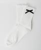 WEGO Ribbon Crew Sizes White Socks, Girly, School, Student, Gift, Women's, 23-25cm,