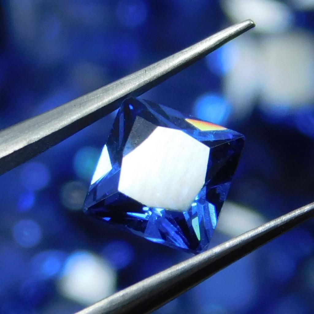 1.00 Carat 6x6 Natural Loose Gemstones Sapphire Square Shape Blue CERTIFIED Lot. Az-32404