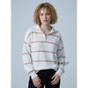 Women's Striped Half Zip Long Sleeve Pullover Sweatshirt Casual Loose Fit Top