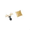 Boho Resin Deer Head Wall Sculpture Collectible Artwork Mount Decor for Office Home with Elegant