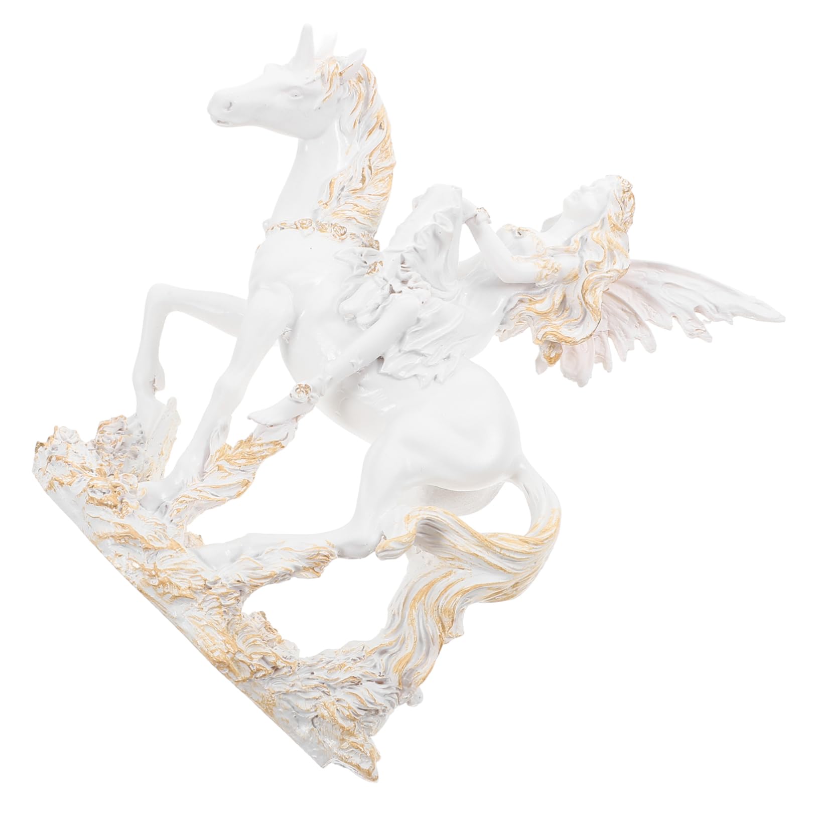 

NUOLUX Angel Horse Statue, Resin Figurine, Handmade Prayer Figure, Pegasus, Interior Sculpture, Home Decor, Gift, White, Art, Religious Object