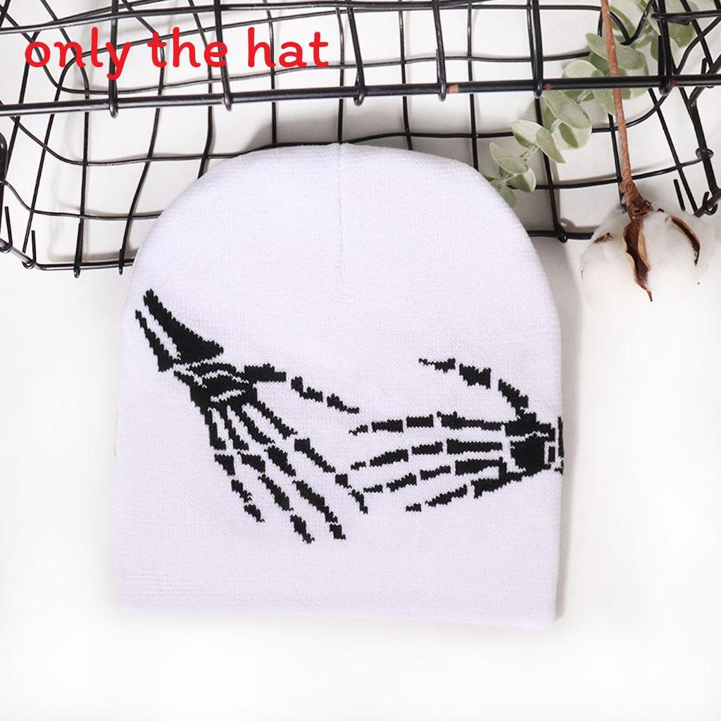 Urban Fashion Skull Hand Knit Hat Without Brim With Thermal Acrylic For Teens And Adults
