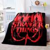 Kreslená deka Stranger Things Módní flanelová nadýchaná fleecová přehozová deka Dárek pro děti i dospělé Pohovka Cestování Kempování