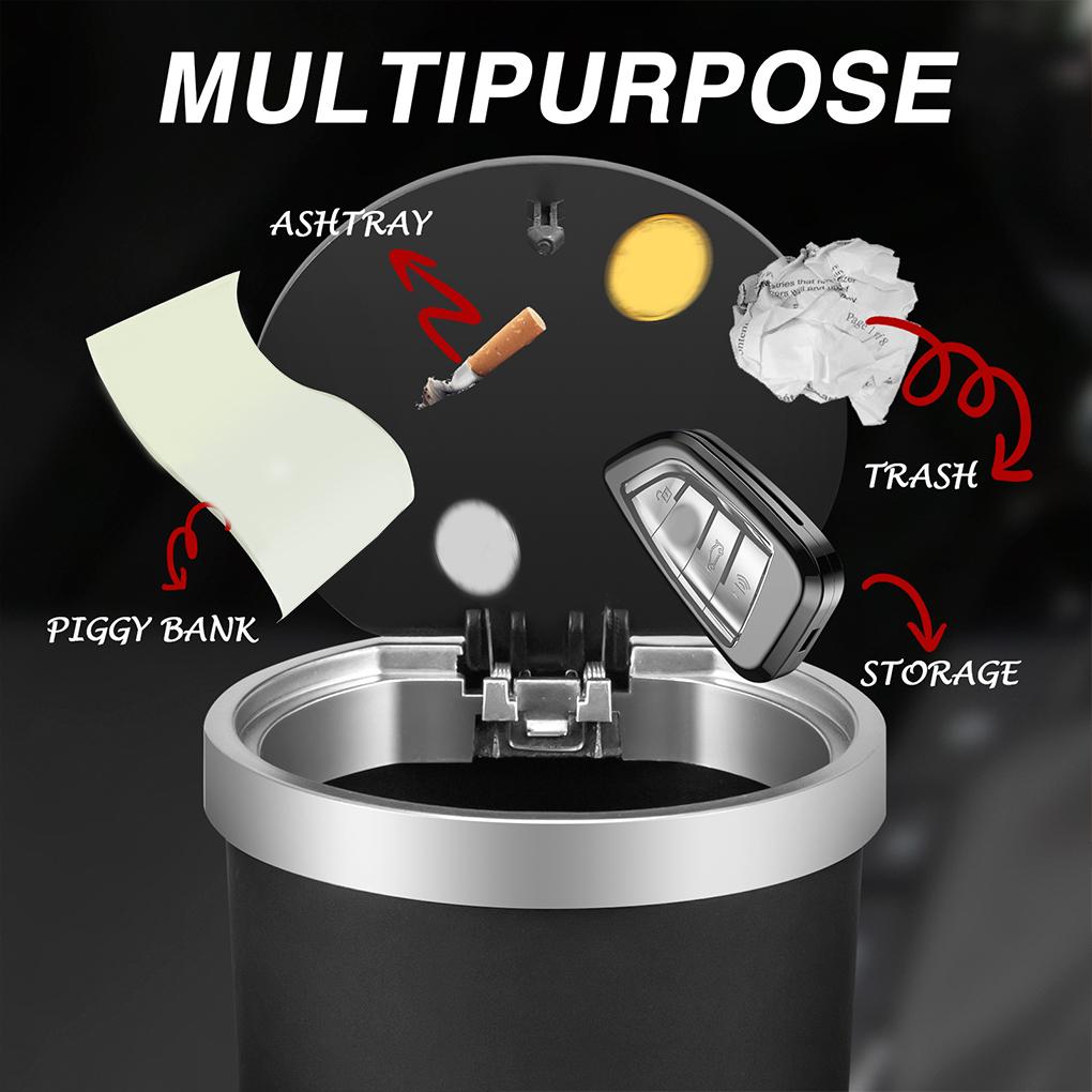 ABS Trash Can For Car - Durable Leak-Proof Easy To Clean Easy To Install Odor Control Garbage Vehicle Bin Large Capacity